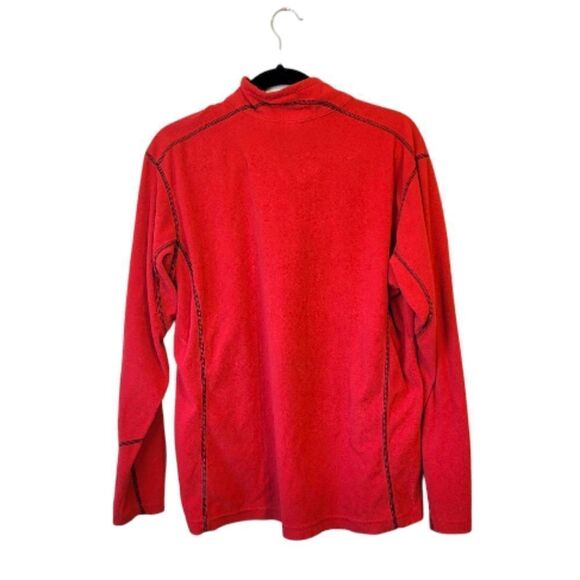 Columbia Red Fleece Quarter Zip Size M - Picture 2 of 6